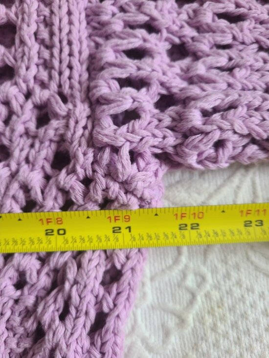 Zara Womens Top Crochet Polo Short Sleeve Sweater Size SM Oversized - Picture 9 of 10